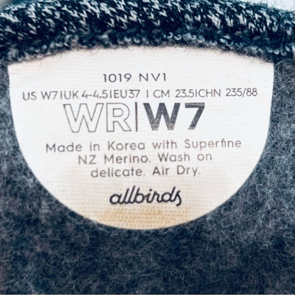 Allbirds Women's Natural Grey Wool Runners Casual Lace Up Sneakers, size 7 - Picture 6 of 11